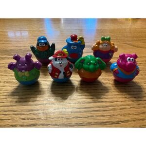 Vintage Fisher Price Weebles Lot of 7 2000-2004 Animal Characters Wobble Toys